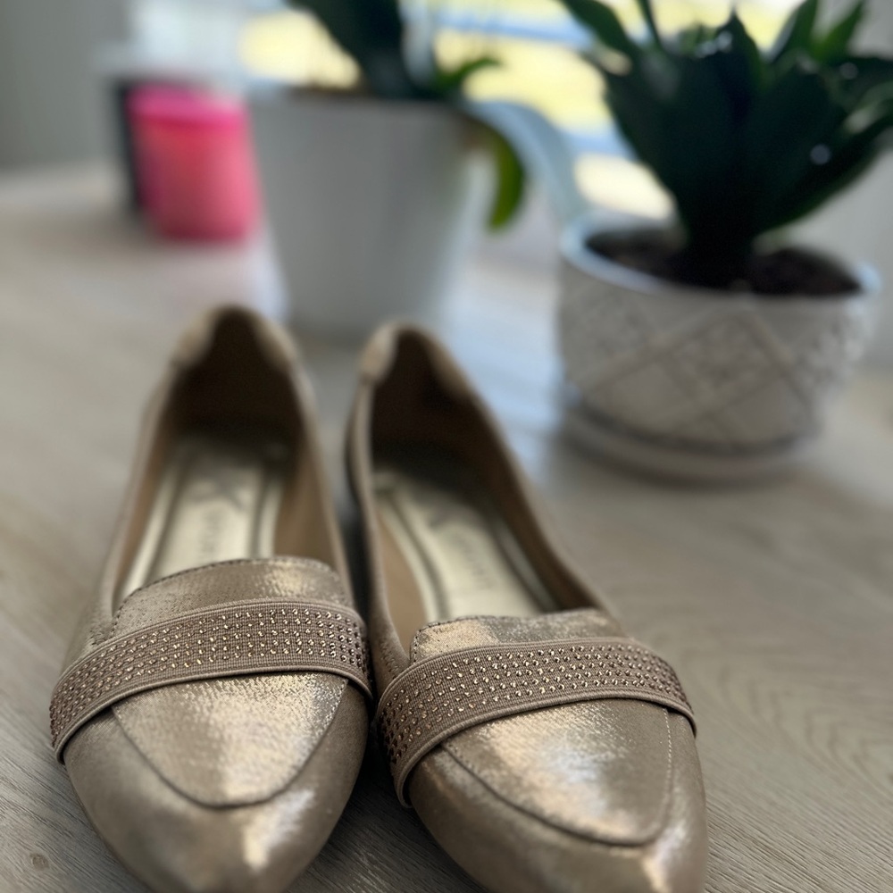 Elegant AK Women's Gold Flats